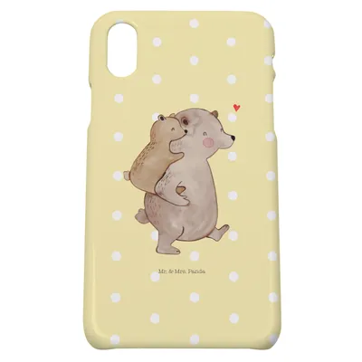 Produktbild von Mr. & Mrs. Panda Iphone 10 Handyhülle Papa Bär - Gelb Pastell - Geschenk, Hülle, X, Cover, Vatertag, Handy, Muttertag, Geburtstag