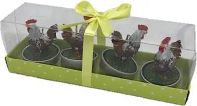 Produktbild von Hühner Teelichter Set in Box Teelicht Huhn