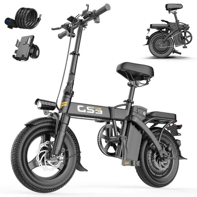 Immagine prodotto di GS3 Bicicletta elettrica pieghevole mini, 250W, 25 km/h, 48V 15Ah, 120 kg