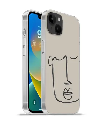 Produktbild von MuchoWow® Handyhülle Schutzhülle Hülle für Apple iPhone 14 Plus - Soft case Gesicht - Abstrakt - Strichzeichnung Silikon Softcase Handy Hülle - Abbildung