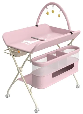 Immagine prodotto di Fasciatoio, altezza regolabile, design portatile, rosa