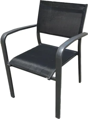 Image de Juventus Chaise empilable en aluminium avec textilène
