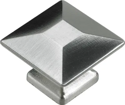 Produktbild von Hettich Möbelknopf Zinkdruckguss Edelstahl-Optik 58,0 x 20,0 mm - 1 Stück