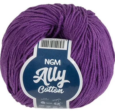 Immagine prodotto di Filato ALLY in cotone - 50 grammi, 140 metri - Viola