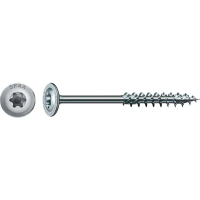 Produktbild von SPAX Tellerkopfschraube R 88193 m.Spitze/T-STAR 8 x 400/80 -T40 Stahl galvanisch verzinkt WIROX