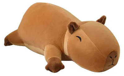 Produktbild von Beschwertes Capybara Plüschtier Wasserschwein Kuscheltier Kissen 35 cm