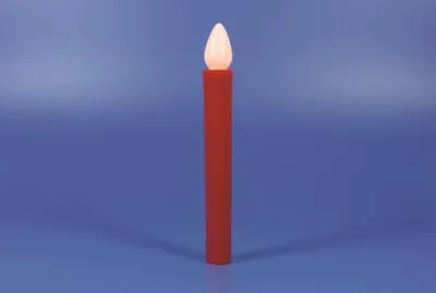 Produktbild von Hellum LED Kerze flammenlos 17,5 cm rot stehendes Gelblicht Batteriebetrieben 572025
