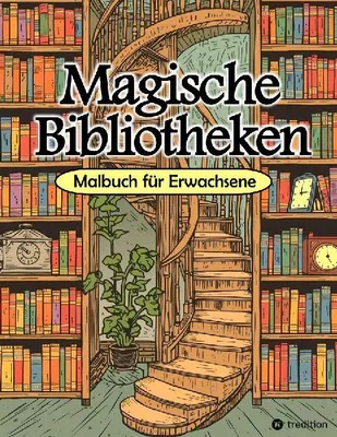 Produktbild von Malbuch Bibliothek - Magische Bibliotheken - Fantasy Malbuch für Erwachsene - Ausmalbuch für Stressabbau & Achtsamkeit