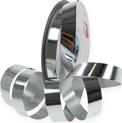 Image de Ruban à friser Argenté Brillant 19mm x 100m Décoration Cadeau