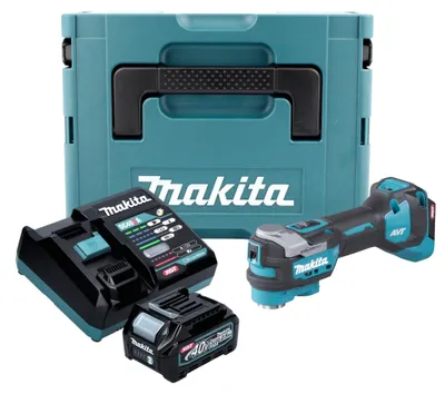 Imagen del producto de Makita TM 001 GD101 Herramienta multifunción sin cable 40 V máx. Starlock Max Brushless + 1x batería recargable 2,5 Ah + cargador + Makpac