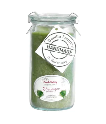 Produktbild von Candle Factory Duftwindlicht im Glas "Zitronengras" - Mini-Jumbo