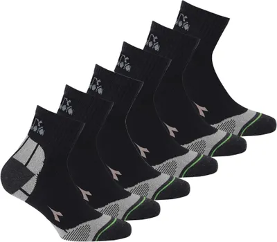 Produktbild von Diadora Uni Quarter Sportsocken, 6er Pack - Socken, Logo, Muster Schwarz 35-38