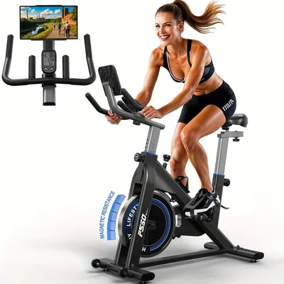 Obrázek produktu pro Domácí rotoped – Ergometr, fitness kolo – S magnetickým odporem až 300 W a držákem na láhev, barva černá