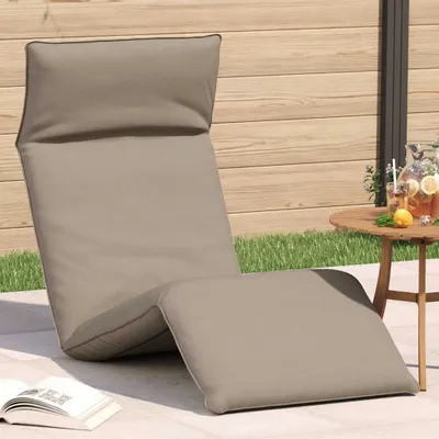 Image de Maison Exclusive - Chaise longue pliante taupe 175 x 54 x 8,5 cm, tissu Oxford