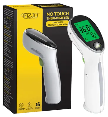 Produktbild von 4FIZJO MED+ kontaktloses Thermometer, LCD, Fieberalarm, berührungslos