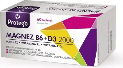Productafbeelding van PROTEGO Magnesium B6 + Vitamine D3 2000, 60 tabletten