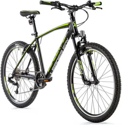 Produktbild von 26 Zoll Alu Mountain Bike Fahrrad Leader Fox MXC S-Ride 8 Gang Schwarz Grün Rh46cm