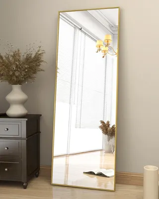 Produktbild von Koonmi Standspiegel 163 x 53 cm, Ganzkörperspiegel Gold