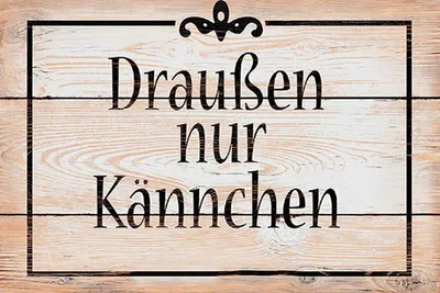 Produktbild von vianmo Holzschild 12x18 cm draußen nur Kännchen Tee