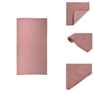Image de vidaXL Tapis d'extérieur, tissage plat, 80x150 cm, rouge - Tapis