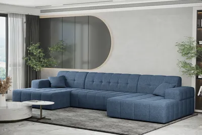 Produktbild von Kaiser Möbel Ecksofa U-form Sofa U-form NIMES Stoff Verita Marineblau