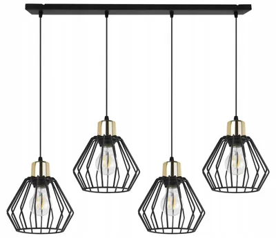 Produktbild von LED Pendelleuchte mit Draht-Lampenschirm – Moderne Hängelampe / Deckenleuchte im Industrial Stil