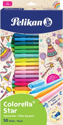 Produktbild von Pelikan Fasermaler colorella star 50er Kartonetui