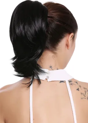 Produktbild von WIG ME UP Haarteil Zopf Kurz Glatt Volumen Schwarz 15-09-1
