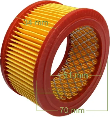 Image de 70 x 51 x 34 mm Filtre à air pour Brast Einhell Hecht Güde AL-KO Riwall Tronçonneuse