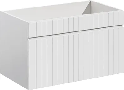 Immagine prodotto di Mobile Bagno Sotto Lavabo 80 Cm Bianco Scanalato 1 Cassetto