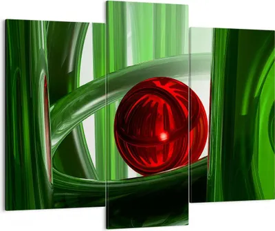 Produktbild von Bild auf Leinwand - Leinwandbild - Computergrafik 3d modern Komposition - 130x100cm - Wand Bild - Wanddeko - Leinwanddruck - Bilder - Kunstdruck - Leinwand bilder - Wandkunst - CB130x100-0359