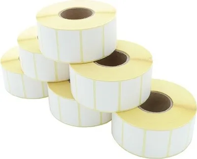 Produktbild von Etikettenrolle - Thermodirekt, 40 x 25mm, D100mm, Kern 40mm, 1650 Etiketten/Rolle, ablösbar