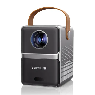 Image de Projecteur portable, 18 000 lumens, WiFi Bluetooth, 1080P, Gris, prise UE