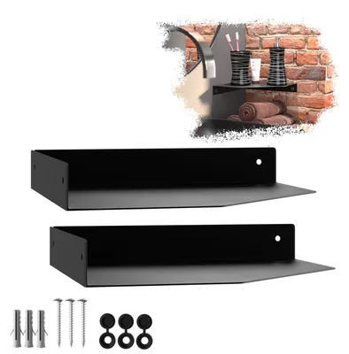 Produktbild von SOTECH Wandeckregal HOVER-IX 200 x 200 x 30 mm schwarz (2 Stück)
