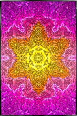Produktbild von PSYWORK Schwarzlicht Stoffposter Neon "Shining Star", 150x225cm