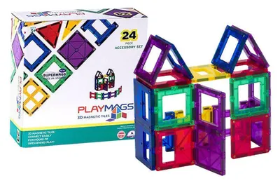 Image de Briques magnétiques 3D Playmags 162 Lot de 24 pièces