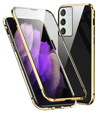 Immagine prodotto di Per Samsung Galaxy A35 Mobile Phone Case 360 magnetico vetro paraurti metallo Custodia Cover