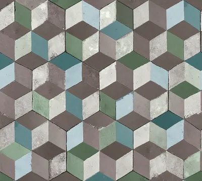 Produktbild von A.S. Création 3D Tapete Authentic Walls Vliestapete grün grau blau 10,05 m x 0,53 m
