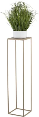 Immagine prodotto di HowHomely Supporto per piante moderne, sgabello per fiori in metallo beige alto 100 cm - Supporto per fiori per la casa