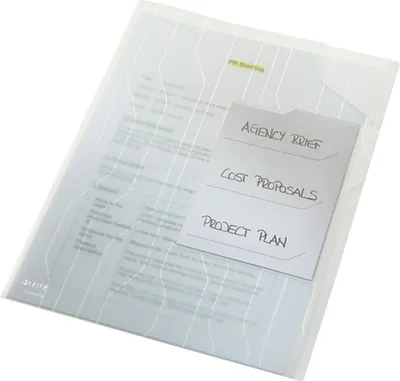 Zdjęcie produktu dla LEITZ 4729-00-03 3x Organisationshüllen CombiFile transparent genarbt
