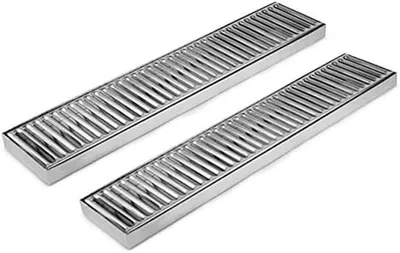 Auffangschale aus Edelstahl, 50x10 cm, 2er-Set, für Bars und Theken
