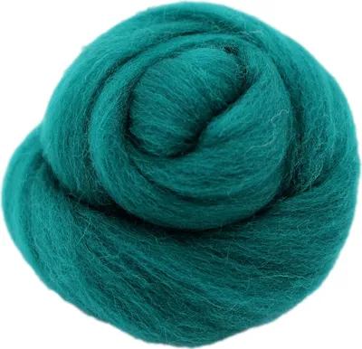 Produktbild von Filzwolle 20gr. Wolle (Wolle) / Märchenwolle zum Trockenfilzen und Nassfilzen Grasgrün