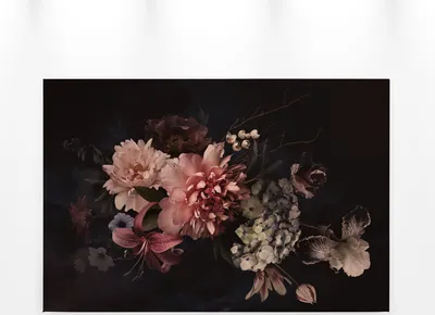 Produktbild von Blume Leinwandbild Rosa Schwarz 90x60 DD120253 Keilrahmenbild Leinwand Rosen