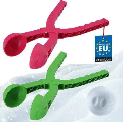 Produktbild von KOTARBAU® Schneeballzange zum Formen von Schneebällen Grün Rosa Schneeballformer
