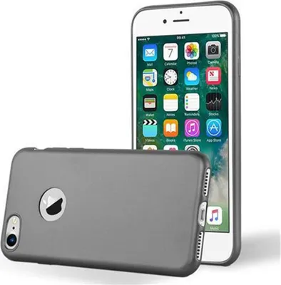 Produktbild von Cadorabo Schutzhülle für Apple iPhone 7 / 7S / 8 / SE 2020 Hülle in Grau Handyhülle TPU Silikon Etui Cover Case