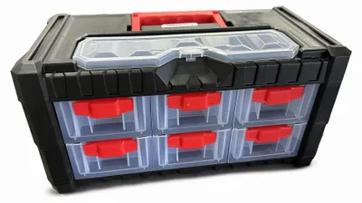 Produktbild von Kistenberg Transportkiste Organizer mit Schubladen und Griff