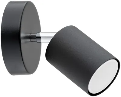 Produktbild von KAR-LIGHTING Wandleuchte 1-flammig Schwarz, Metall – schwenkbarer Wandspot, flexibel ausrichtbar für Flur, Wohnzimmer und Schlafzimmer – GU10