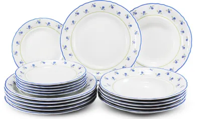 Obrázek produktu pro Talířová sada, porcelán, pomněnky, Sonáta Leander, 18 d.