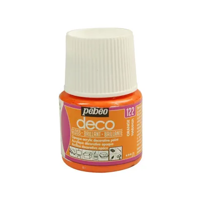 Produktbild von Pebeo Deco Glänzende Acrylfarbe, 45 ml, 122 Orange
