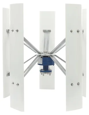 Productafbeelding van Windturbine - Windgenerator - Windmolen - Verticale As Turbine - Vijf Bladen - 12V Output